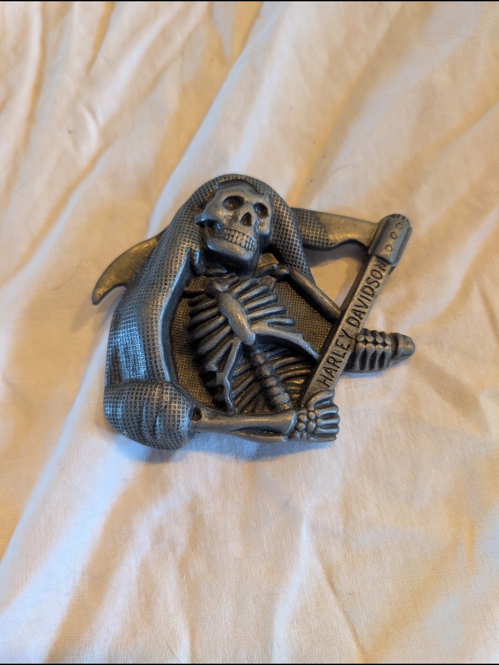 2/90$ Harley-Davidson Pewter-Tone Skeleton Belt Buckle